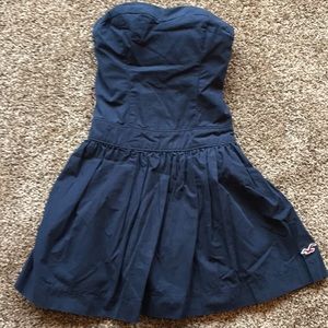 Dark Blue Strapless Hollister Dress